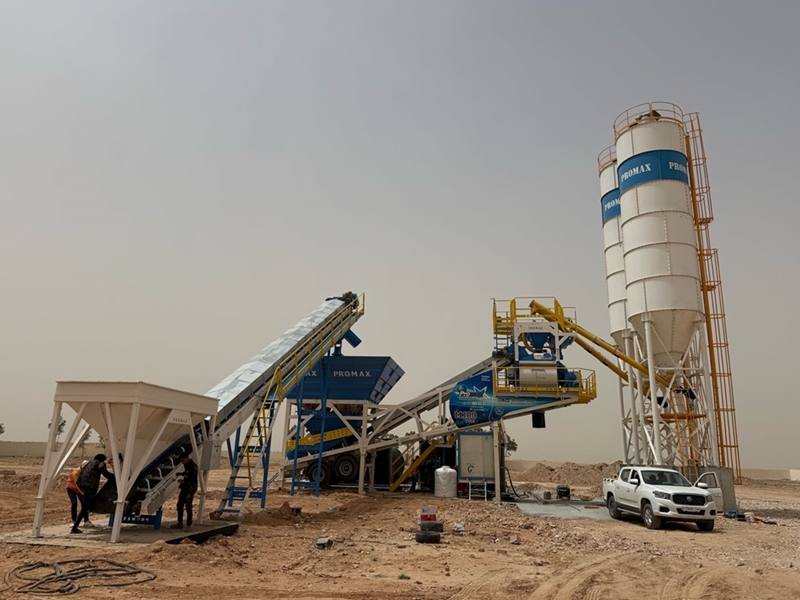 100m³/h Mobile Concrete Batching Plant